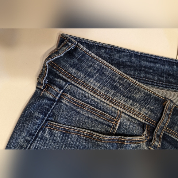 Hollister Girls Juniors Dark Wash Denim Super Skinny Mid Rise Jeans. Sz 1, W 25" - Picture 4 of 10